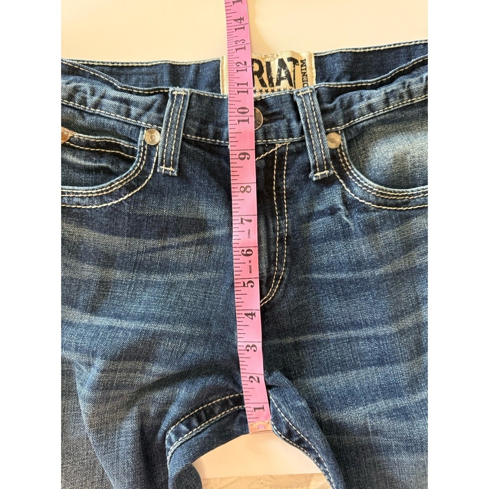Ariat M7 Rocker Jeans Mens 32x34 Stretch Slim Fit Straight Coltrane Medium Wash - Picture 12 of 16